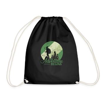 L’aventure commence Randonnée Nature - Sac de sport léger - noir - Devant