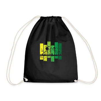 Mountains, Hiking, Nature, Hobby - Drawstring Bag - black - Front