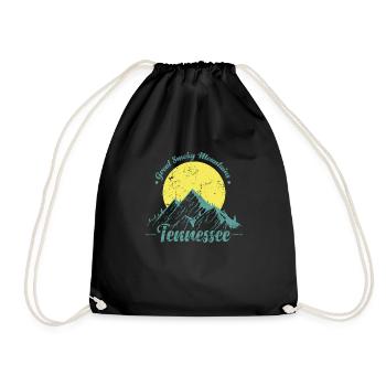 Great Smoky Mountains, Tennessee, Smokies, USA - Drawstring Bag - black - Front