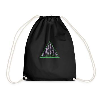 Lavender in Triangle Plant Garden Fragrance - Drawstring Bag - black - Front