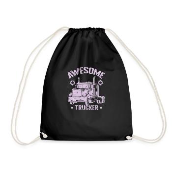 Awesome Trucker Profession Livraison - Sac de sport léger - noir - Devant