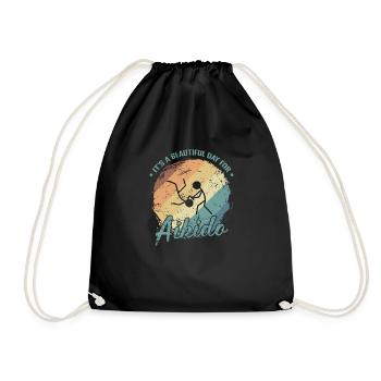 It's a Beautiful Day for Aikido Martial Arts - Drawstring Bag - black - Front