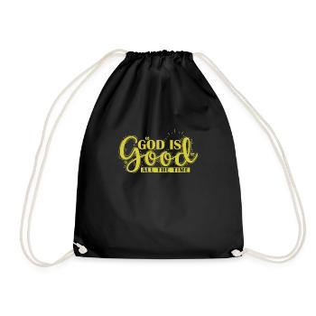 God is Good all the Time Religion - Drawstring Bag - black - Front