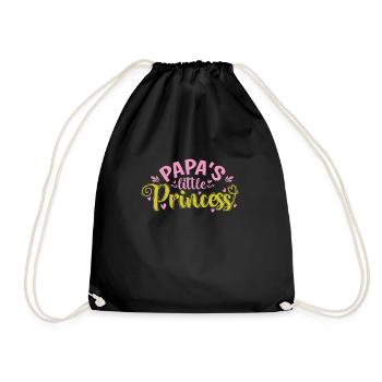 Papa's little Princess - Drawstring Bag - black - Front