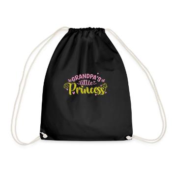 Grandpa's little Princess - Drawstring Bag - black - Front