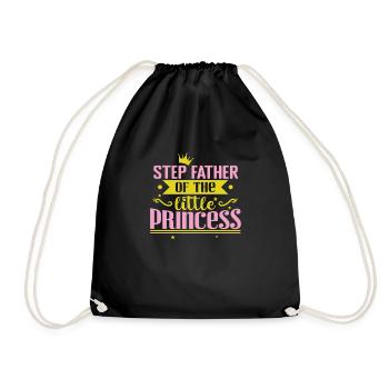 Step Father of the little Princess - Drawstring Bag - black - Front