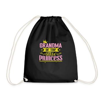 Grandma of the little Princess - Drawstring Bag - black - Front