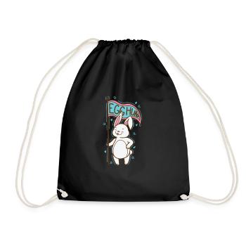 Egg Hunt Easter Easter Eggs - Drawstring Bag - black - Front