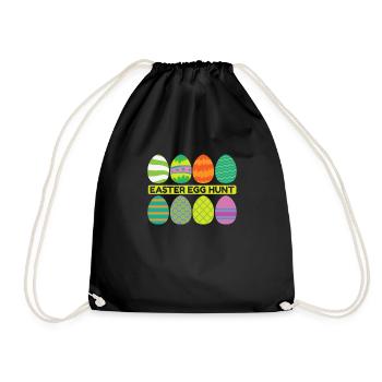 Chasse aux œufs de Pâques Début du printemps - Sac de sport léger - noir - Devant