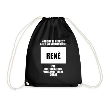 Nobody is Perfect René - Drawstring Bag - black - Front