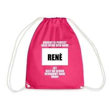Nobody is Perfect René - Turnbeutel - Fuchsia - Vorne