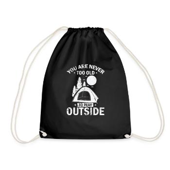 Vous n’êtes jamais trop vieux pour jouer au camping extérieur - Sac de sport léger - noir - Devant