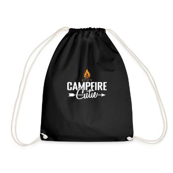 Campfire Cutie Camping Holidays - Drawstring Bag - black - Front
