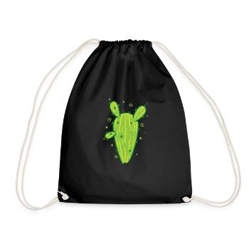 grande plante de cactus - Sac de sport léger - noir - Devant