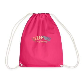 Sleeping is my Therapy Dream Tired - Drawstring Bag - fuchsia - Front