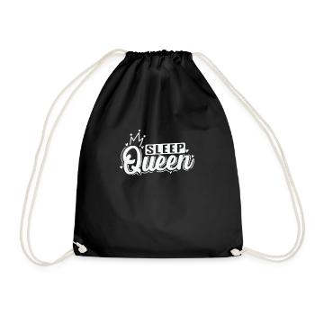 Sleep Queen Dreaming Night - Drawstring Bag - black - Front