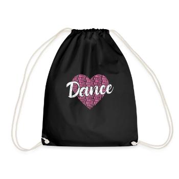 Ballet Dance Herz - Turnbeutel - Schwarz - Vorne