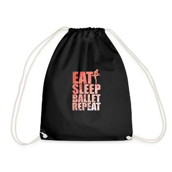 Eat Sleep Ballet Repeat - Turnbeutel - Schwarz - Vorne