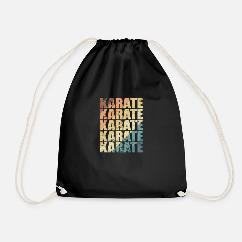 Karate Training Martial Arts - Drawstring Bag - black