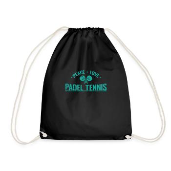 Peace Love Padel Tennis - Sac de sport léger - noir - Devant