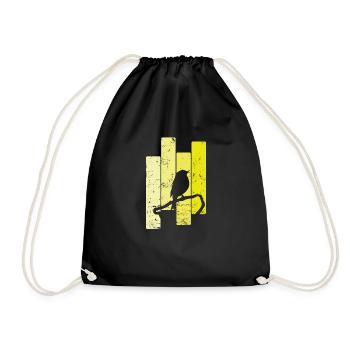 Canary in the shade - Drawstring Bag - black - Front