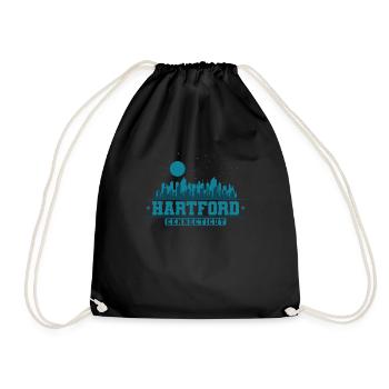 Hartford, Connecticut city in the USA - Drawstring Bag - black - Front