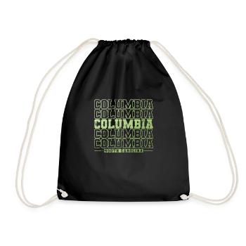 Columbia, South Carolina, a city in the U.S. state of South Carolina - Drawstring Bag - black - Front
