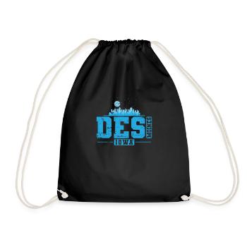 Des Moines, une ville de l’État de l’Iowa. - Sac de sport léger - noir - Devant
