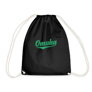 Omaha Nebraska City in the United States - Drawstring Bag - black - Front
