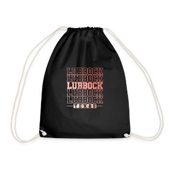 Lubbock, Texas City in the USA - Drawstring Bag - black - Front