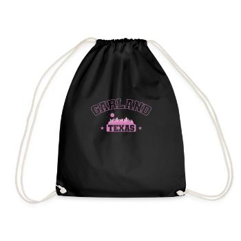 Garland, Texas, USA City - Drawstring Bag - black - Front