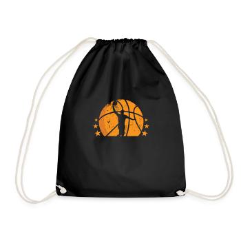 Basketball Dunking Sport Amerika USA - Turnbeutel - Schwarz - Vorne