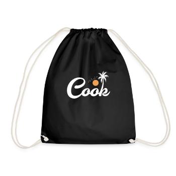 Cook Kochen Essen Küche Koch - Turnbeutel - Schwarz - Vorne