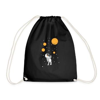 Astronaut im fernen Weltraum - Turnbeutel - Schwarz - Vorne