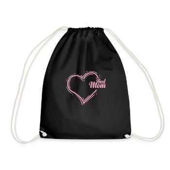 Best Mom Mother's Day Mommy - Drawstring Bag - black - Front