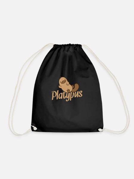 Platypus Schnabeltier winkt - Turnbeutel - Schwarz
