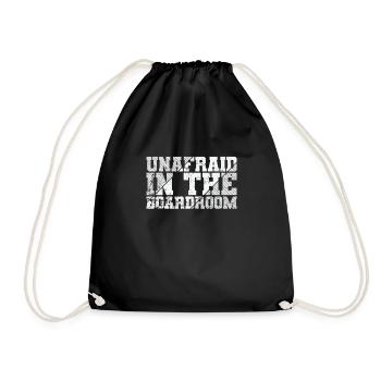 Unafraid in the Boardroom - Drawstring Bag - black - Front