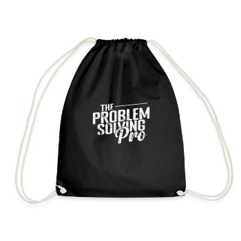 The Problem-Solving Pro - Drawstring Bag - black - Front