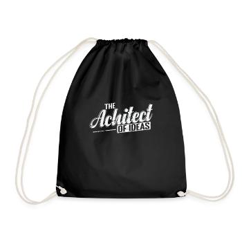 The Architect of Ideas - Drawstring Bag - black - Front