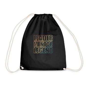 Leader, mentor, légende - Sac de sport léger - noir - Devant
