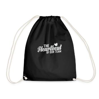 The Heartbeat of Our Team - Drawstring Bag - black - Front
