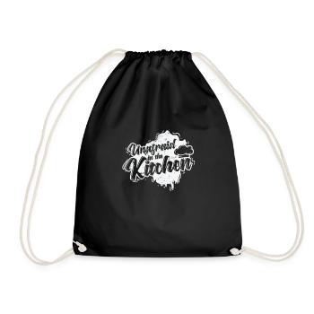 unafraid in the Kitchen - Drawstring Bag - black - Front