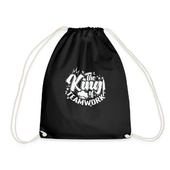 The King of Teamwork - Drawstring Bag - black - Front