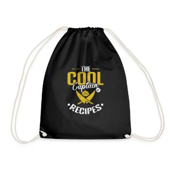 The Cool Captain of Recipes - Drawstring Bag - black - Front