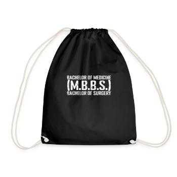 Bachelor of Medicine, Bachelor of Surgery (M.B.B.S - Turnbeutel - Schwarz - Vorne