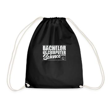 Bachelor of Computer Science Computer Technology - Drawstring Bag - black - Front