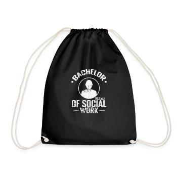 Bachelor of Social Work Sozialarbeit - Drawstring Bag - black - Front