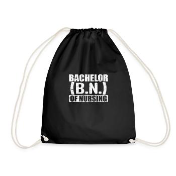 Bachelor of Nursing Medizinische Pflege - Turnbeutel - Schwarz - Vorne