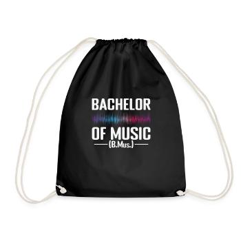 Bachelor of Music (B.Mus.) - Drawstring Bag - black - Front
