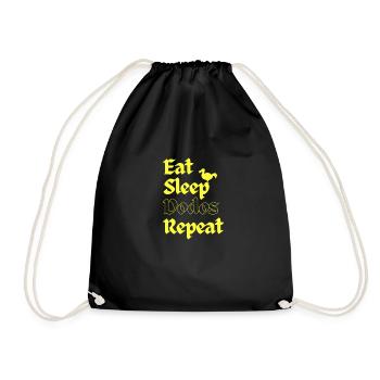 Eat Sleep Dodos Repeat - Drawstring Bag - black - Front